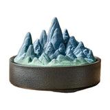 Maxbell Ceramic Censer Reading Room Desk Party Office Mountain Incense Burner Holder Black