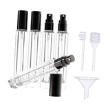 Maxbell 5 Pieces Glass Perfume Bottles 10ml for Men & Women Compact Perfume Atomizer Black