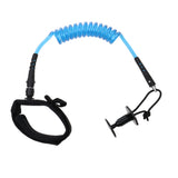 Maxbell Maxbell Adjustable Bodyboard Surfboard Coiled Bicep Wrist Leash Black, sky blue