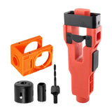 Maxbell Door Lock Installation Set Wear Resistant Utility Sturdy with Guide Template Orange