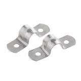 Maxbell 4Pcs Pipe Tube Conduit Stainless Steel Hanger U Strap Clamps Clip 8mm 10mm