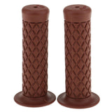 Maxbell Maxbell 2pcs Vintage Rubber Motorcycle Handlebars Grips 7/8 22mm Universal Brown