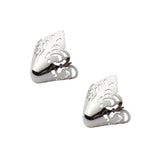 Maxbell 4x2 Pieces Metal Shoes Pointed Protector Supplies Elegant Women Shoes Tips Cap Silver