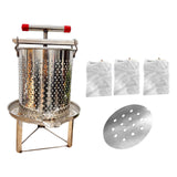 Maxbell Honey Extractor Beekeeping Supplies Crusher for Vinasse Honeycomb Oil Pomace 3 Filtration Meshes
