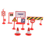 Maxbell 9 pieces Kids Roadblock Traffic Signs Kid Children's Educational Toy for Traffic Knowledge Learning Car & Train Scenery Playset Gift Red - Aladdin Shoppers