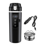 Maxbell 12V 24V Car Kettle Boiler Stainless Steel Heater Cup for Work Camping School black