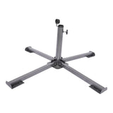 Maxbell Foldable Patio Umbrella Stand Anchor Beach Umbrella Base for Pool Grass Lawn Black