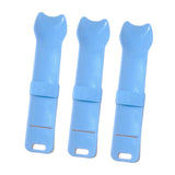 Maxbell 3Pcs Cat Strip Squeeze Spoon Holder Pet Supplies Cute for Puree Snack Blue