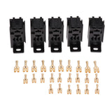 Maxbell 4x5 Pieces 60AMP Micro 5Pin Relay Board Mount Socket for 25 Copper Terminals