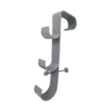 Maxbell Pool Pole Hanger Triple Hooks Brush Hanger for Vacuum Hoses Poles Leaf Rakes 1 PC grey
