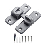Maxbell Zinc Alloy Door Lock Lathch Door Latch Lock for Bedroom Home Security Garden Grey
