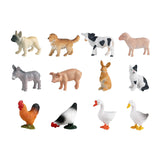 Maxbell 12Pcs Farm Animal Figures Miniatures Animal Toy Figurines Set for Boys Girls