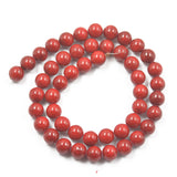 8mm Round Shaped Jade Strand Beads Jewelry Making Findings DIY Accessories 15.5 Inch Ruby Red