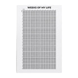 Weeks of My Livelihood Calendar Wall Art Life Poster for Bedroom Study Room Office