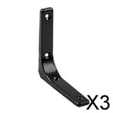 Maxbell 3xHeavy Duty Shelf Bracket Wall Hanging Shelve L Shaped Brackets Black 5Inch