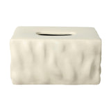 Tissue Container Holder Ceramic Tissue Box for Tabletop Living Room Bathroom brown