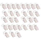 Maxbell 30 x Shower Curtain Clips with Hook Gliding Hanging Clamp Hanger Hook, Clothes Peg 32mm Silver - Aladdin Shoppers