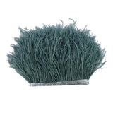 Maxbell 2 Pieces Dyed Ostrich Feather Fringe Trim Ribbon Embellishment