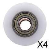 Maxbell 4xMotorcycle 10mm Chain Roller Pulley Tensioner Wheel Guide for Cars White