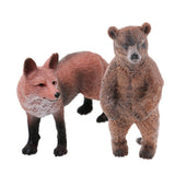 Maxbell Realistic Red   & Bear Wild Animal Model Figure Figurine Kids Toy Gift