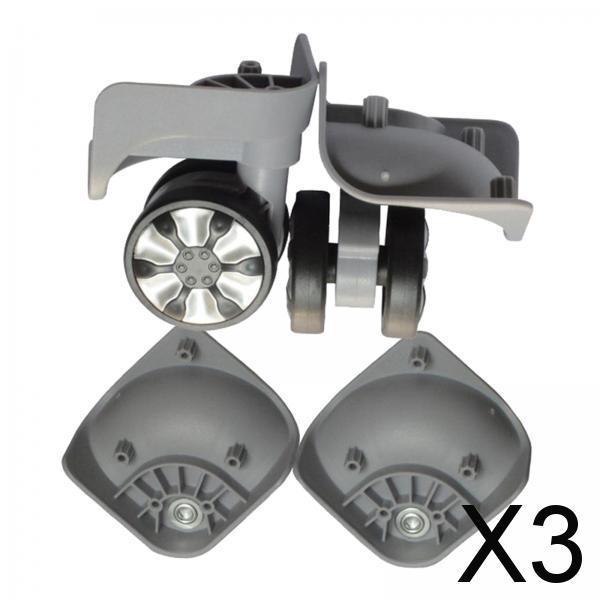 Maxbell 3x2pcs Swivel Wheel Luggage Suitcase Casters Swivel Wheel Replacement Grey