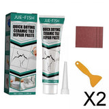 Maxbell 2xTile Repair Paste Quick Drying Household Tool Portable for Home Bedroom Floor