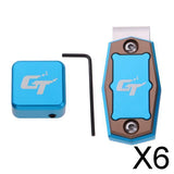 6xMagnetic Billiard Chalk Holder Pool Cue Sticks Accessory with Clip Blue