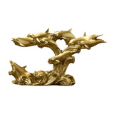 Maxbell Maxbell Dolphin Figurine Sea Animal Sculpture Statue for Living Room Kitchen Home
