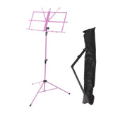 Maxbell Sheet Music Stand Folded Non Slip for Instrumental Performers Ukulele Player Pink