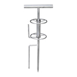 Maxbell Garden Hose Guide Spike Heavy Duty Water Hose Holder Stand Outside Hose Reel Metal Turntable