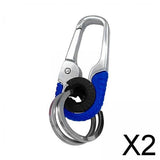 Maxbell 2xCar Key Chain for Men Multifunction Exquisite Universal for Men Women Unisex Blue