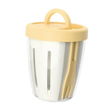 Maxbell Salad Cup with Fork Reusable Fruit Salad Storage Cup for Picnic Cereal Lunch Yellow