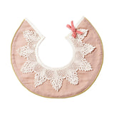 Maxbell Lace Feeding Bibs Absorbent Lace Handmade Drool Burp Bibs for Newborn Infant