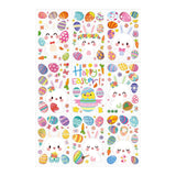 Maxbell 9 Sheets Easter Bunny Window Stickers Cute Glass Window Clings for Kids Home