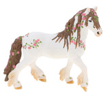 Maxbell 2Pcs Elven Horse with Flower Animal Model Figurines Kids Toy Home Decor