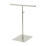 Maxbell Bag Display Stand T Shaped Adjustable Height for Scarf Retail Shop Hat Silver