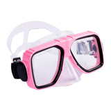 Maxbell Anti Fog Wide View Professional Diving Mask for Diving Swimming Water Sports pink