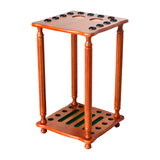 Maxbell Pool Cue Rack Pool Accessories Retro Design Wood Stand Pool Cue Stick Holder Brown