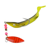 Maxbell 1 Piece Soft Fishing Lure T Tail Fishing Bait Sequin Spinnerbait Crankbait