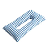 Maxbell Ear Piercing Pillow for Side Sleepers Removable Cover Rectangle Soft Support blue