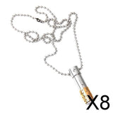 Maxbell 8xStainless Steel Bullet Cremation Ash Holder Urn Pendant Necklace Gold L