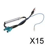 Maxbell 15x12V Inline Car Antenna Radio AM & FM Signal Amp Amplifier Booster Wire