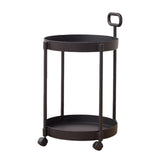 Maxbell Side Table with Wheels Practical Sofa Table Multipurpose Simple Utility Cart Black