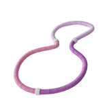 Maxbell Weighted Fitness Hoop Foldable PVC Sports Training Workout for Kids Home Gym violet pink
