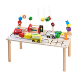 Maxbell Activity Table Bead Maze Wooden Sensory Toys for Kids 1+ Year Old Girls Boys