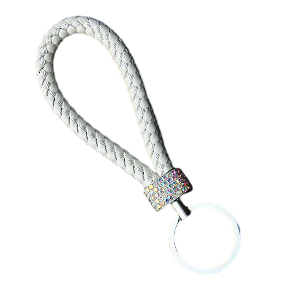 Automotive Universal Car Keychain with Sparkly Rhinestone Convenient Sturdy Style C