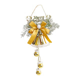 Christmas Bell Hanging Ornament Decorative for Door Handle Fireplace Parties Gold