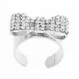 Maxbell Maxbell Women's Punk Crystal 3D Rhinestone Nail Art Knuckle Finger Tip Ring #19