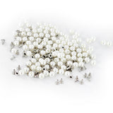 Maxbell 3xRivets and Pearls Set for DIY Crafts 100pcs Ivory