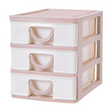 Maxbell Tabletop Storage Drawers Multipurpose Desktop Organizer for Cosmetics School Pink